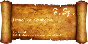 Homolka Szabina névjegykártya