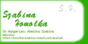 szabina homolka business card